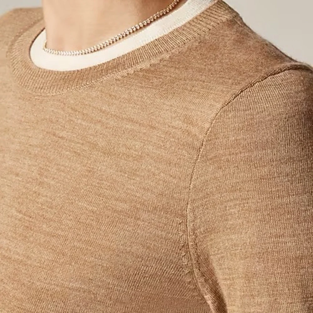 J Crew Carolyn Layered Crewneck Sweater in merino wool M - Picture 5 of 7